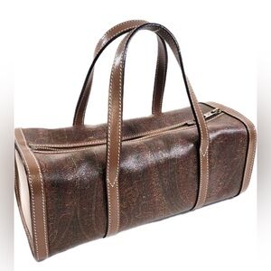 ETRO EUC Paisley Pattern
Handbag Mini Boston Squared
Rectangular Rare Italian